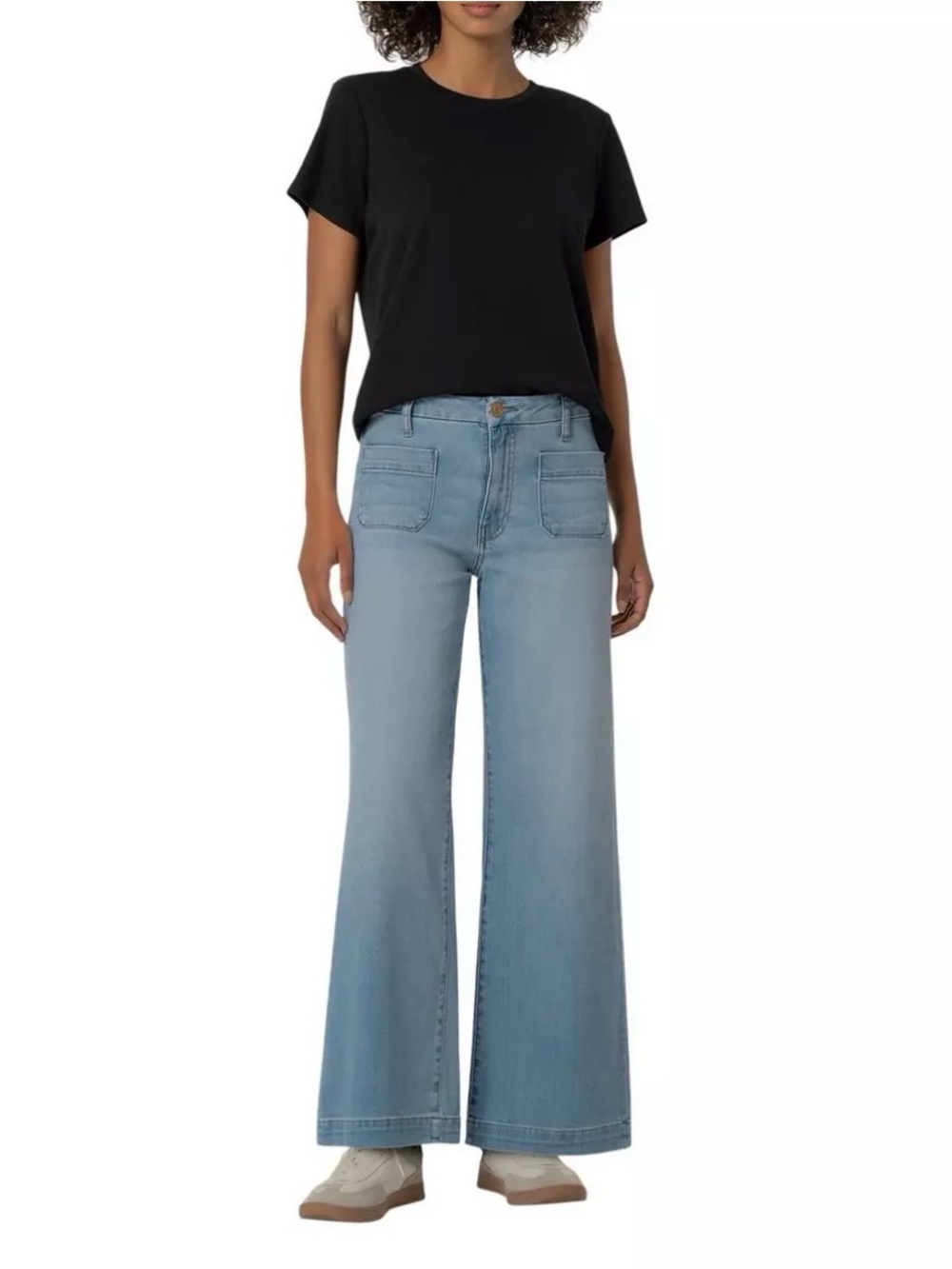 Kut from the Kloth High-Rise Wide Leg Jeans - Light Blue